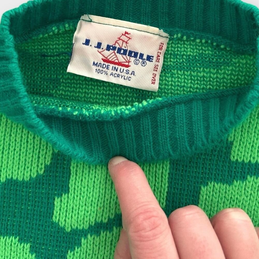Vintage Teenage Mutant Ninja Turtles Sweater 90s Raphael J.J. Poole Youth size 6 - Picture 8 of 10